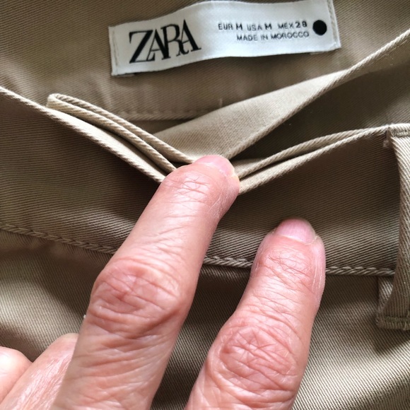 Zara asymmetrical chino pants. Sz M - Picture 6 of 8